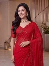 Aafreen By Dvd Fandy Satin Sequence Work Saree